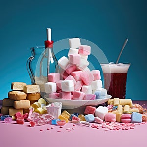 Junk food. Sugar and food additives