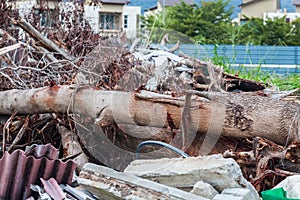 Junk site indicating disaster like tsunami, earthquake,tornado and typhoon