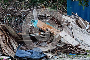 Junk site indicating disaster like tsunami, earthquake,tornado or typhoon