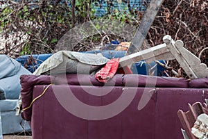 Junk site indicating disaster like tsunami, earthquake, tornado or typhoon