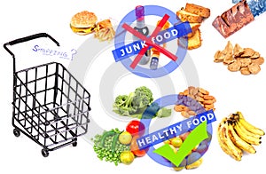 Junk vs healthy food