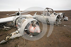 Junkers JU-88 airplane wreck, World War II photo