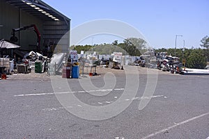 Junkyard with scrap metal