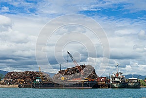 Junkyard on the sea