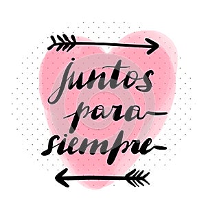 Juntos para siempre, vector hand photo