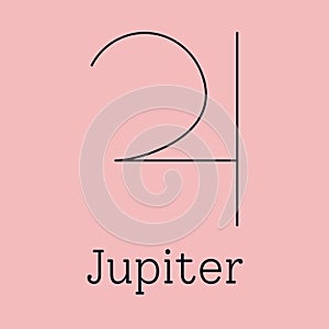 Jupiter astrological and zodiac symbol
