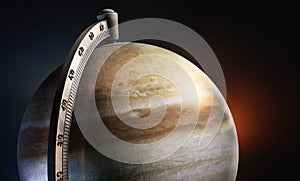 Jupiter desktop globe with metal texture