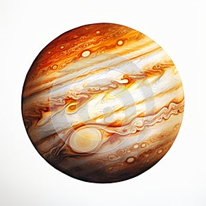 Jupiter Digital Print: Detailed Illustrations In Hard Edge Style photo