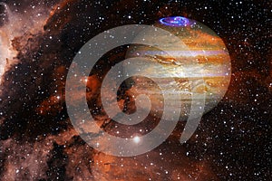 Jupiter. Elements of this image furnished by NASA