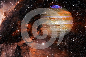 Jupiter. Elements of this image furnished by NASA photo