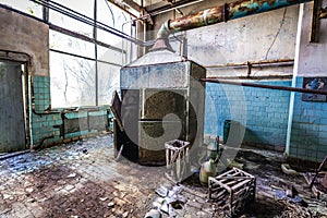 Jupiter Factory in abandoned Pripyat city, Chernobyl Zone, Ukraine