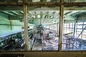 Jupiter Factory in abandoned Pripyat city, Chernobyl Zone, Ukraine
