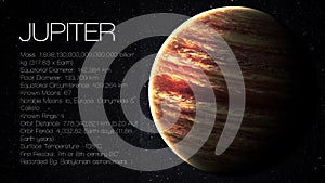 Jupiter - High resolution Infographic presents one