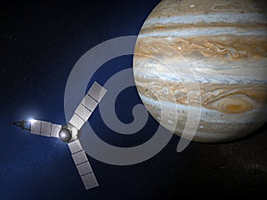 Jupiter and Juno space probe