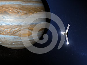 Jupiter and Juno space probe