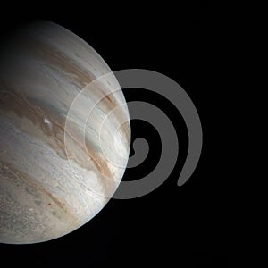 Jupiter. The largest planet of the solar system. Gas giant planet