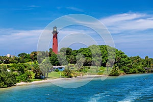 Jupiter lighthouse in West Palm Beach County, Florida