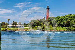 Jupiter lighthouse in West Palm Beach County, Florida