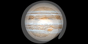 Jupiter planet gas giant black background