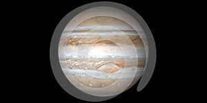 Jupiter planet gas giant black background