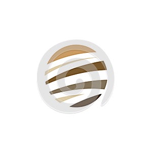 jupiter planet globe logo icon vector