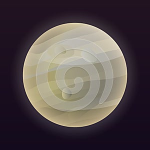 Jupiter planet icon, isometric style