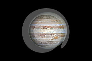 Jupiter planet, isolated on black. photo