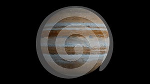 The Jupiter Rotating on green screen chroma key background for keying