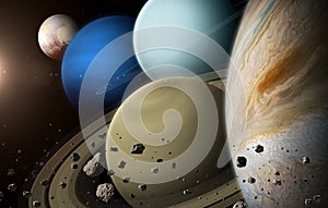 Jupiter, Saturn, Uranus, Neptune - Gas Giant planets