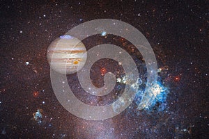 Jupiter. Solar system. Elements of this image furnished by NASA