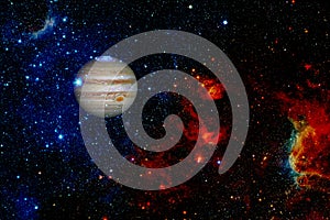 Jupiter. Solar system. Elements of this image furnished by NASA