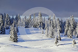 Jura mountain in winter, Switzerland