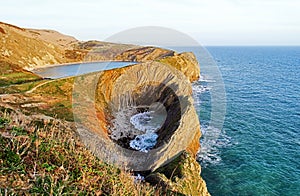 The Jurasic Coastline with Lulworth Cove, Purbeck, Dorset