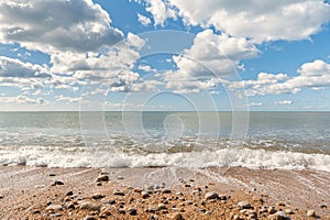 Jurassic Cliffs Coast and golden beach in West Bay.