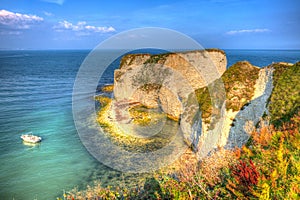 Jurassic Coast chalk stacks Old Harry Rocks Dorset England UK east of Studland like a painting