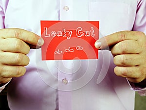 Juridical concept about  Leaky Gut    with inscription on the sheet