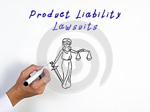 Juridical concept meaning Product Liability Lawsuits with inscription on the page photo
