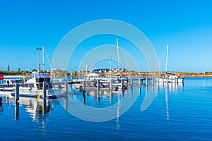 JURIEN BAY, AUSTRALIA, JANUARY 12, 2020: Marina at Jurien bay in Australia