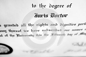 Juris Doctor Doctorate Degree Lawyer Attorney photo