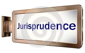 Jurisprudence on billboard background