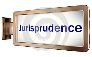 Jurisprudence on billboard background photo
