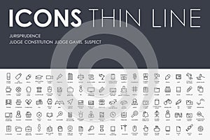 Jurisprudence Thin Line Icons photo