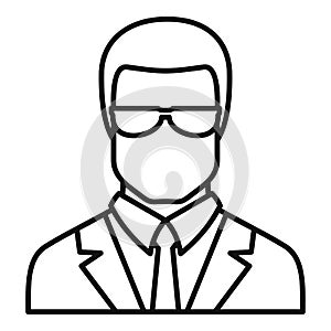 Jurist avatar icon, outline style