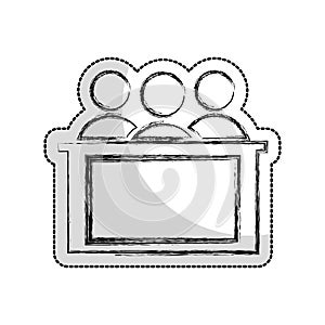 jury silhouette isolated icon