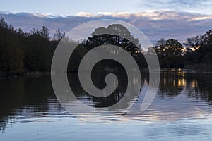 Just after dawn on the Ornamental Pond, Southampton Common