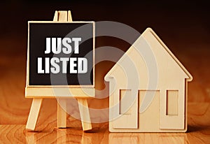 Just Listed. Selling a house or apartment and property. housing and real estate