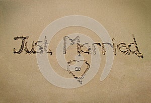 Just married photo