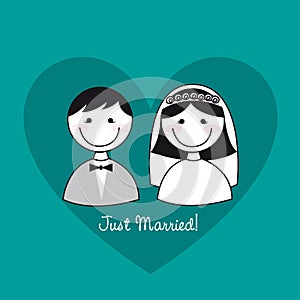 Just married photo