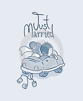 Just married car