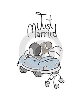 Just married car